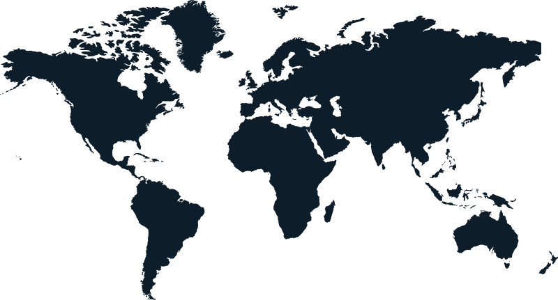 Carte du monde des implantations Solenso